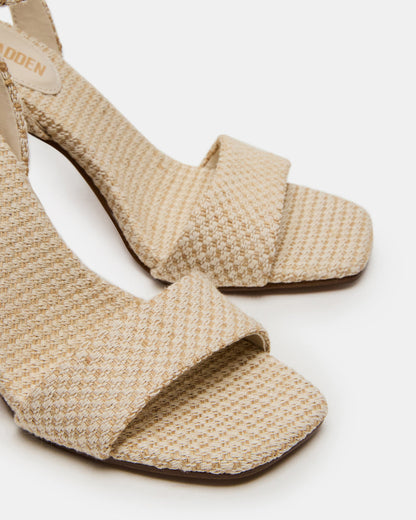 MESSA Raffia Women's Square-Toe Block Heel