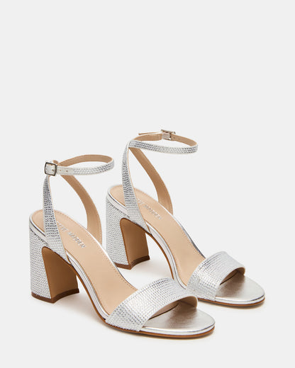 LARAH Rhinestone Rounded Toe Block Heel Women's Heel