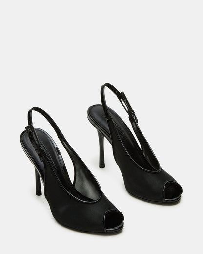 PRESCOTT Black Mesh Women's Slingback Stiletto Heel
