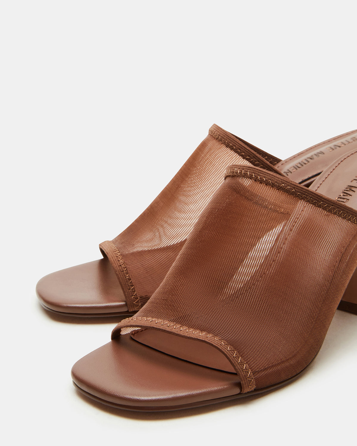 GLEAM Brown Women's Square-Toe Mule Heel