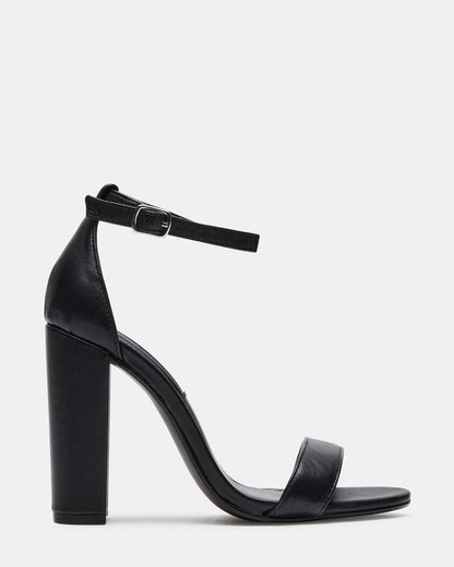 CARRSON Black Leather Women's Heel