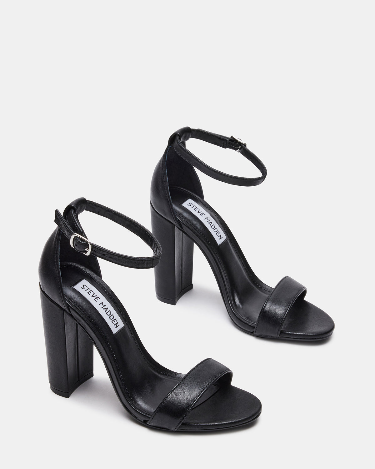 CARRSON Black Leather Women's Heel
