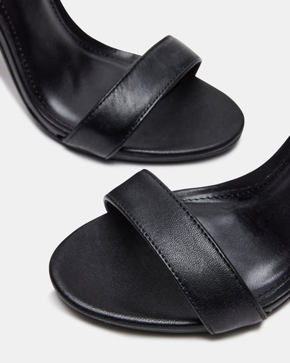 CARRSON Black Leather Women's Heel