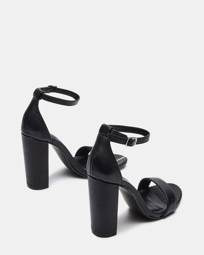 CARRSON Black Leather Women's Heel