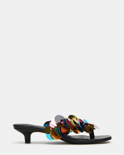 TRACIE Bright Multi Thong Strap Women's Kitten Heel