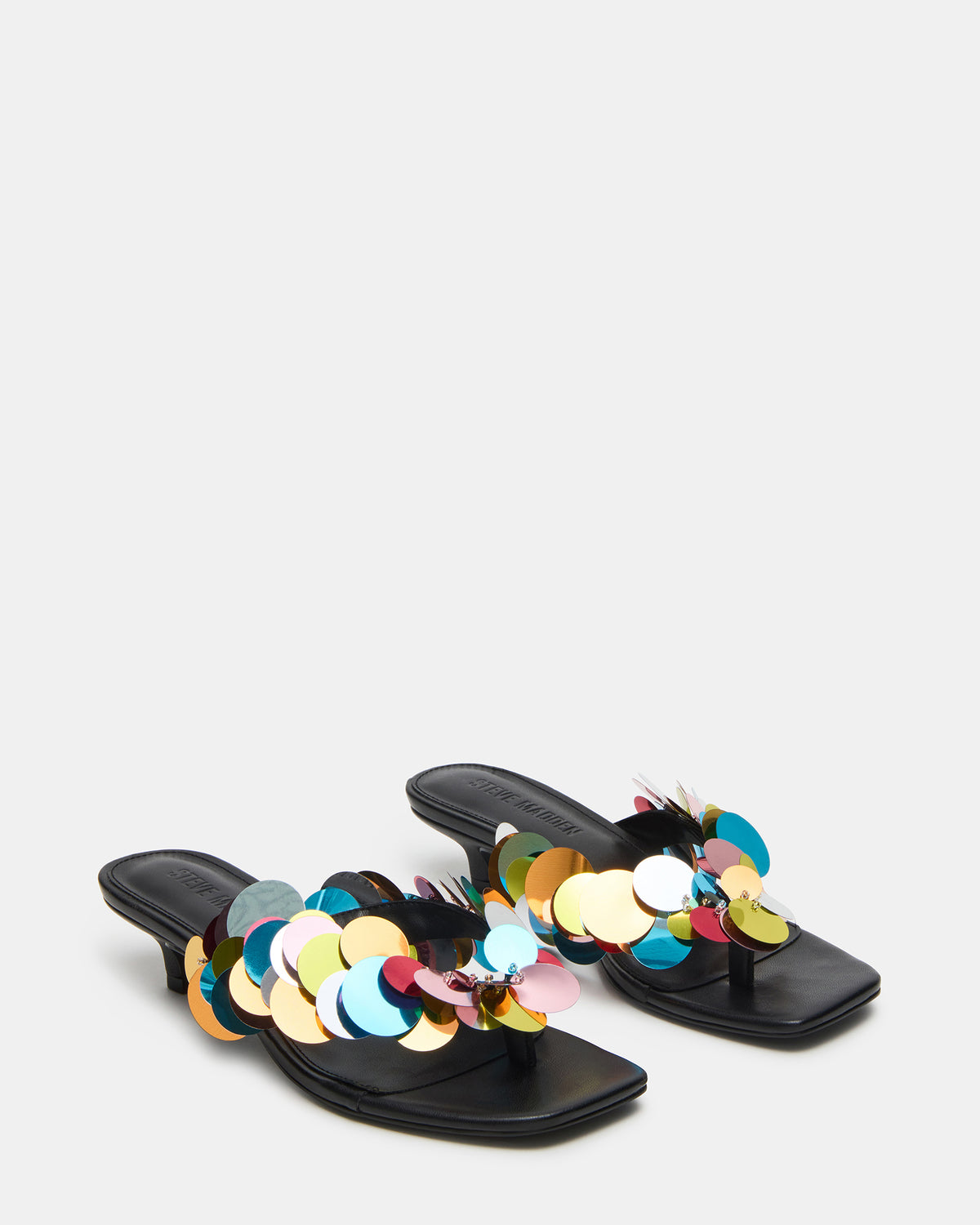 TRACIE Bright Multi Thong Strap Women's Kitten Heel