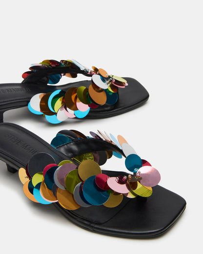 TRACIE Bright Multi Thong Strap Women's Kitten Heel