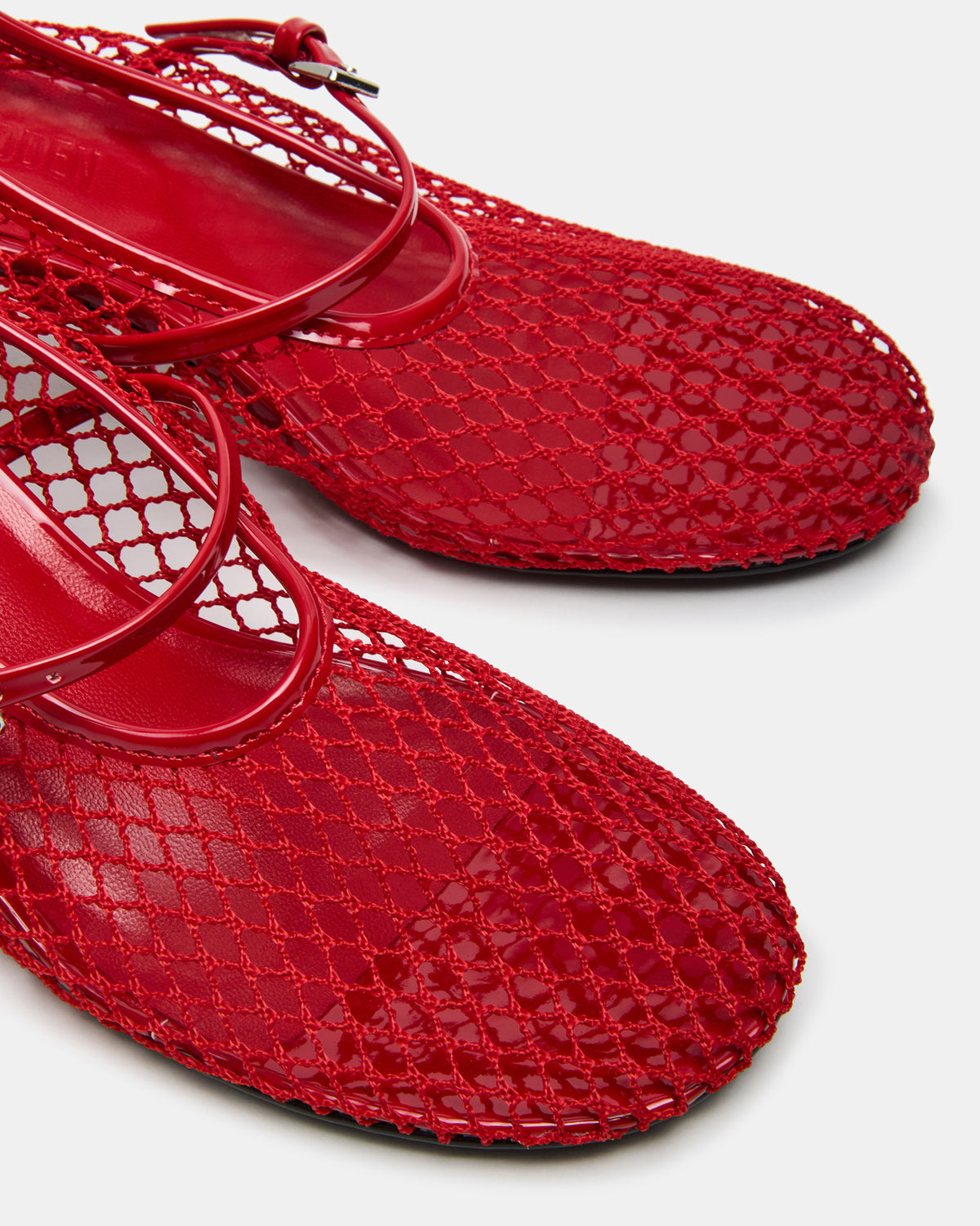 RAYNOR Red Women's Mary Jane Mesh Block Heel