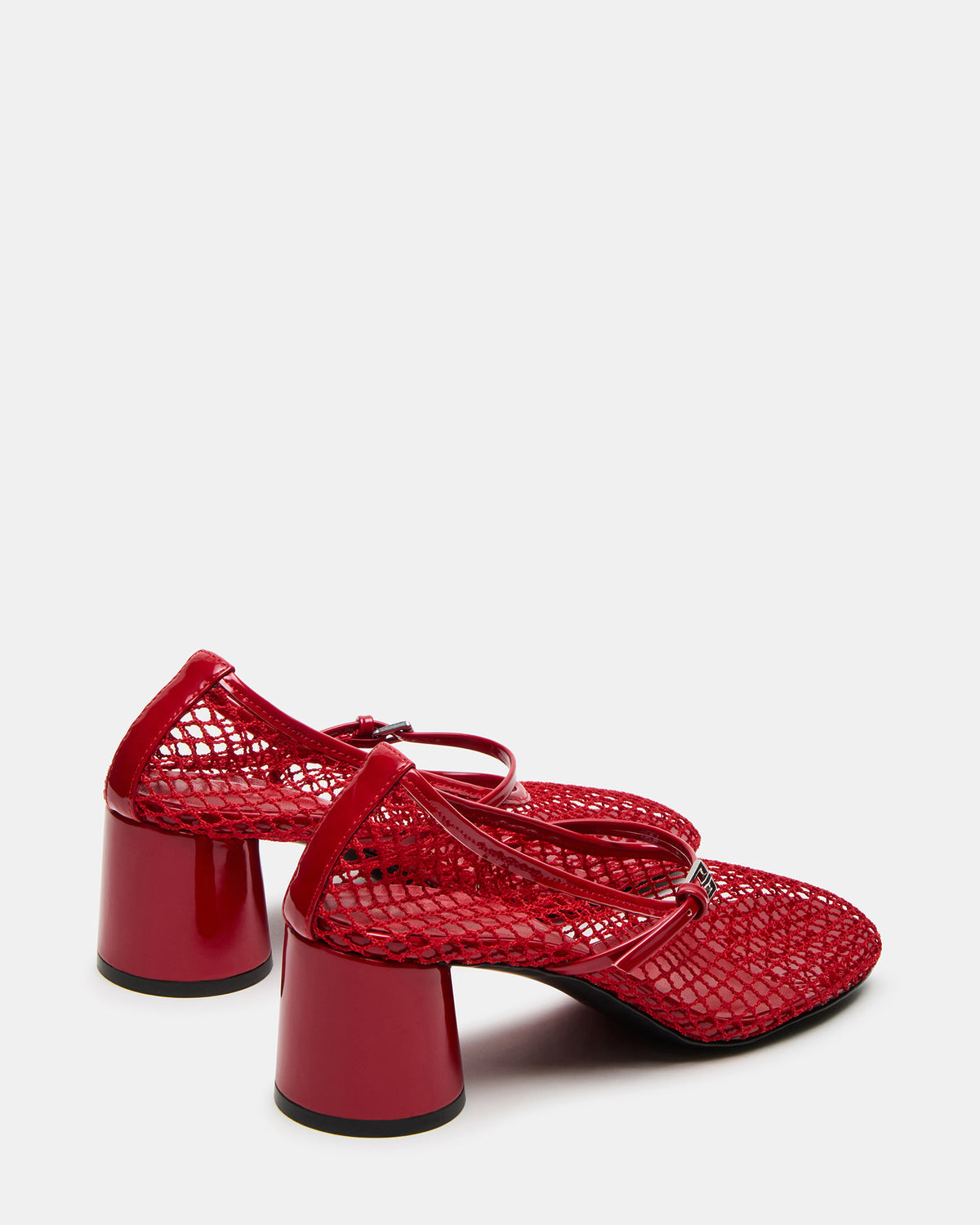 RAYNOR Red Women's Mary Jane Mesh Block Heel