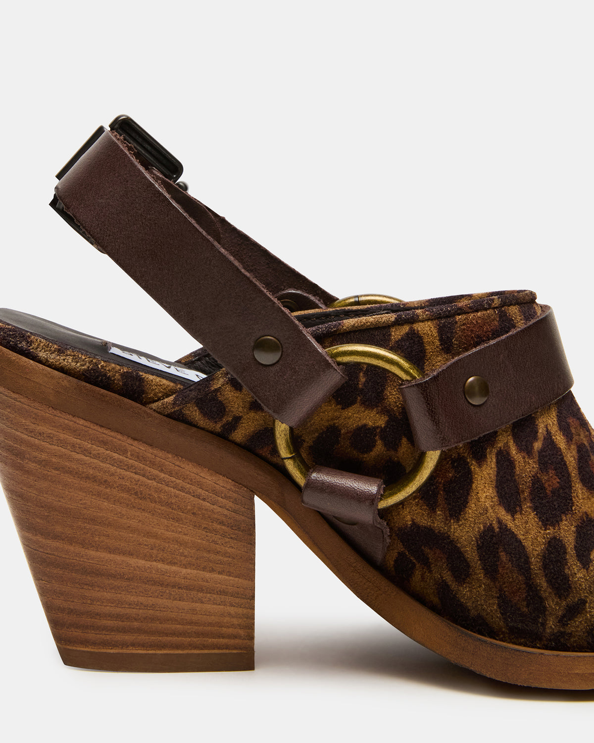 TALIKA Leopard Suede Pointed-Toe Buckle Slingback Women's Heel