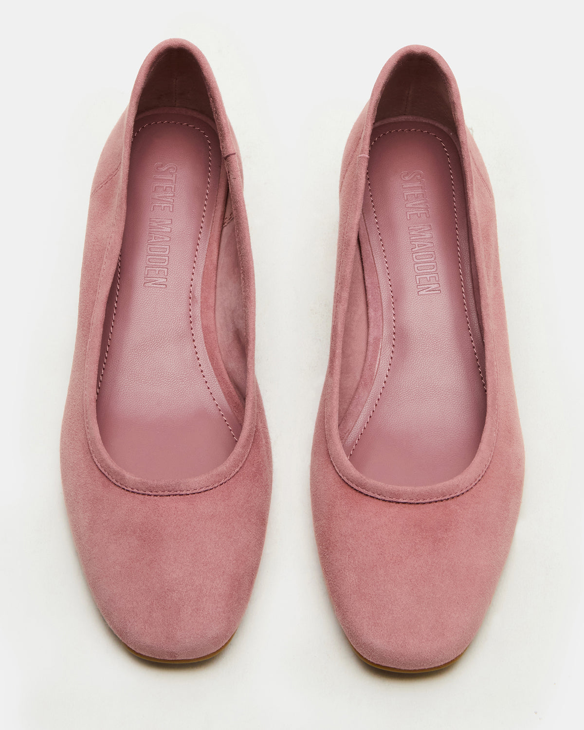 MOLLIE Mauve Suede Ballet Women's Block Heels