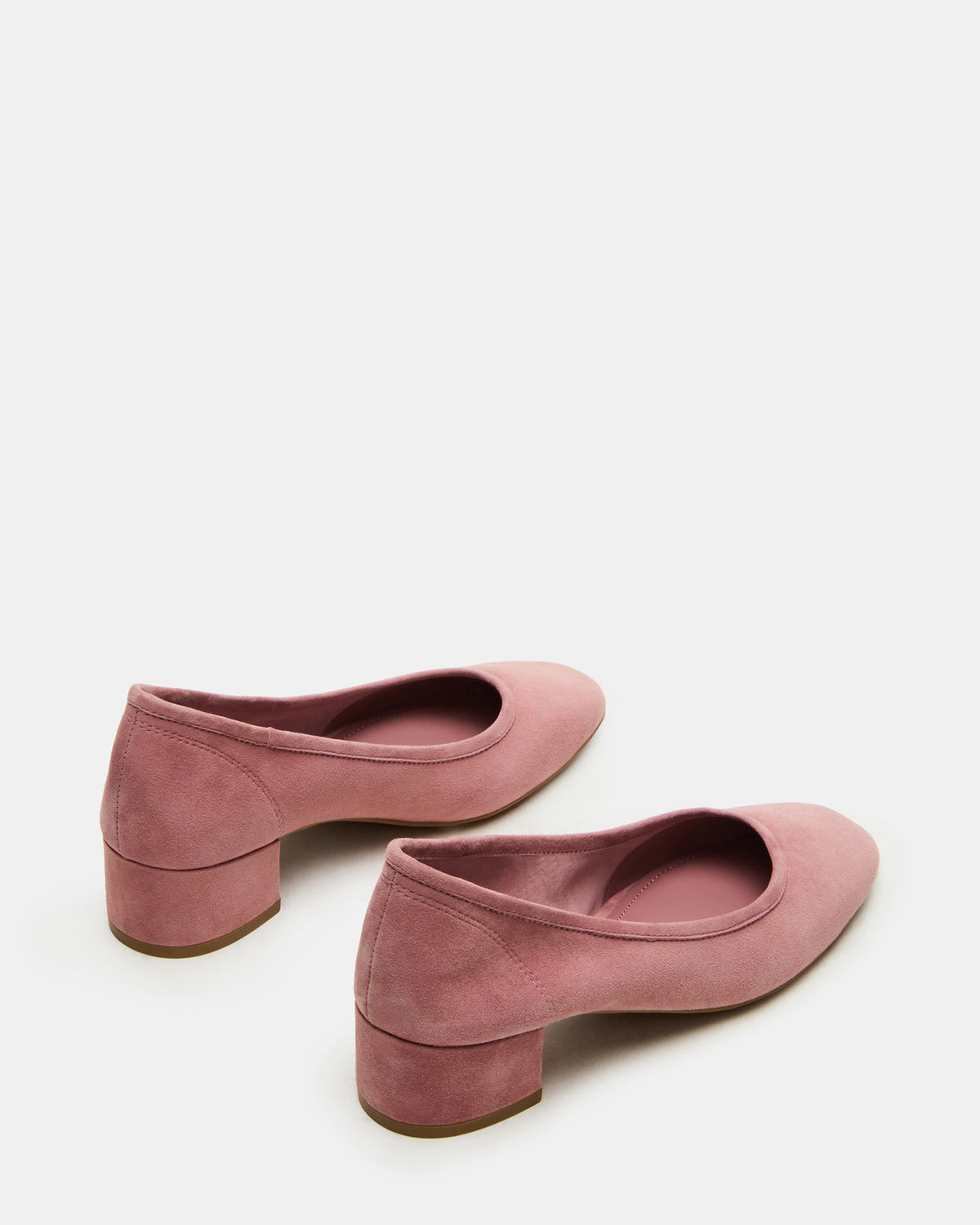 MOLLIE Mauve Suede Ballet Women's Block Heels