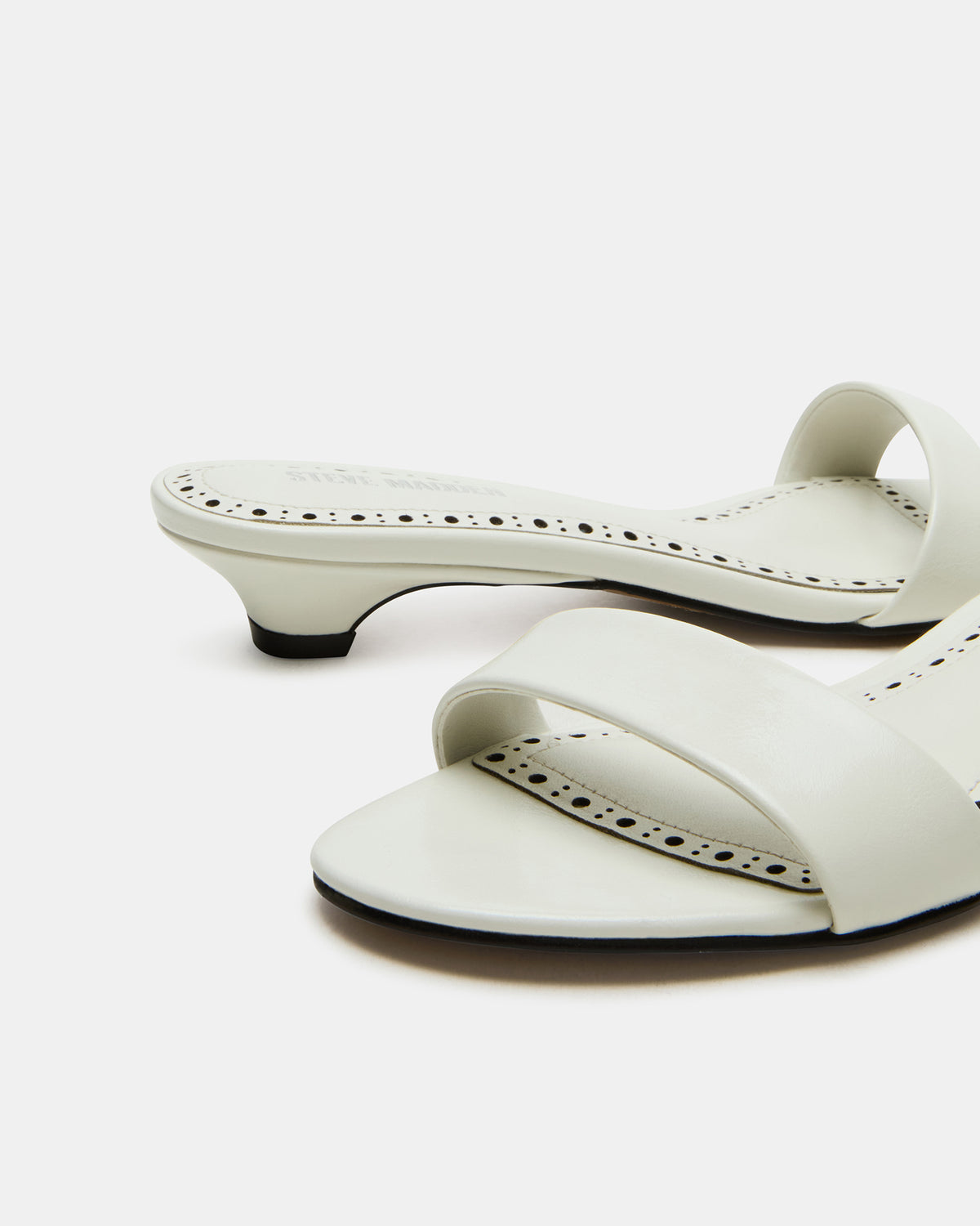 BERRY White Women's Mule Kitten Heel