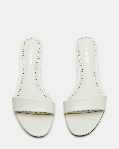 BERRY White Women's Mule Kitten Heel