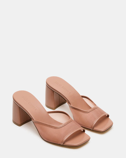 MADAME Mocha Square-Toe Mesh Mule Women's Heel