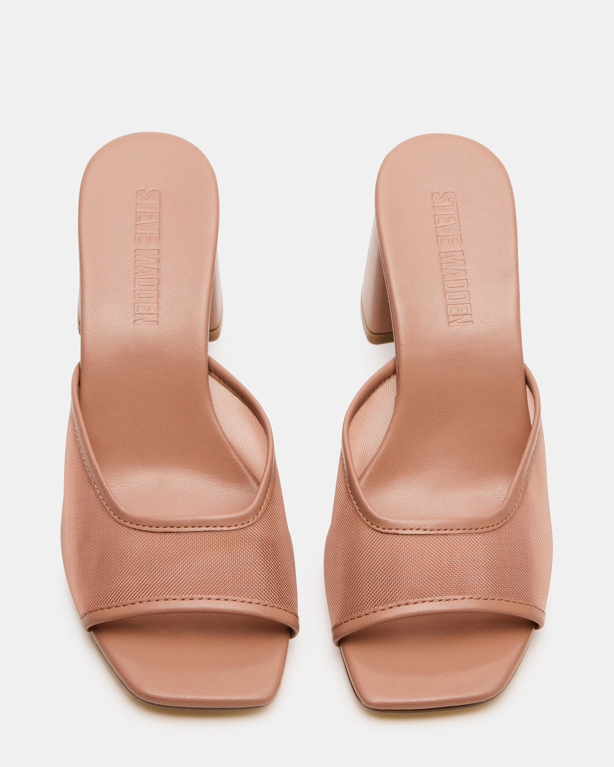 MADAME Mocha Square-Toe Mesh Mule Women's Heel