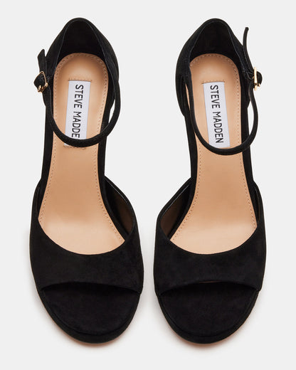ESTER Black Suede Strappy Heel | Women's Heels