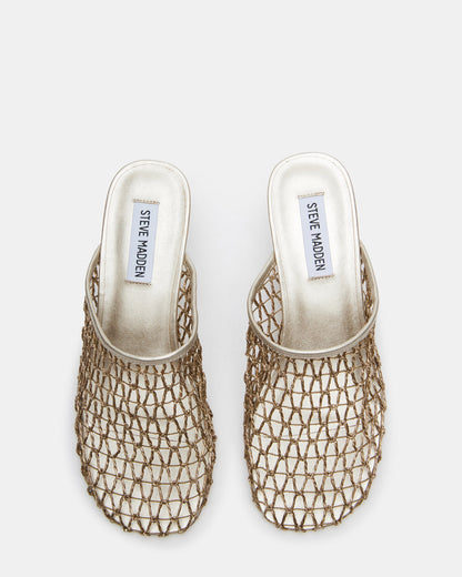 XRAY Gold Women's Caged Net Mule Heel