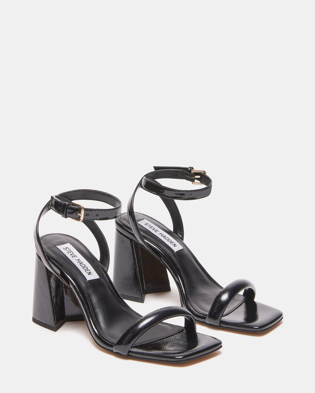 GRETIN Black Square Toe Heels | Women's Heels