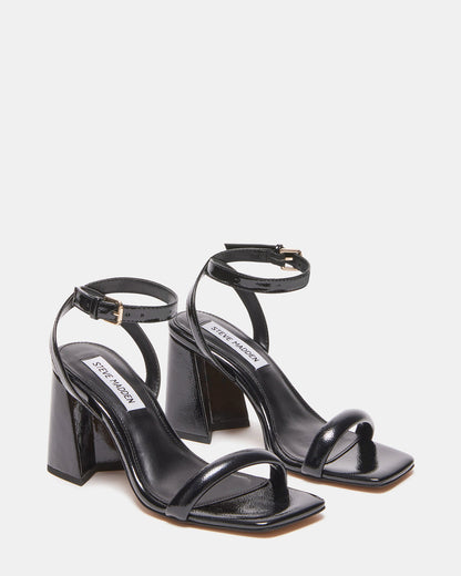 GRETIN Black Square Toe Heels | Women's Heels