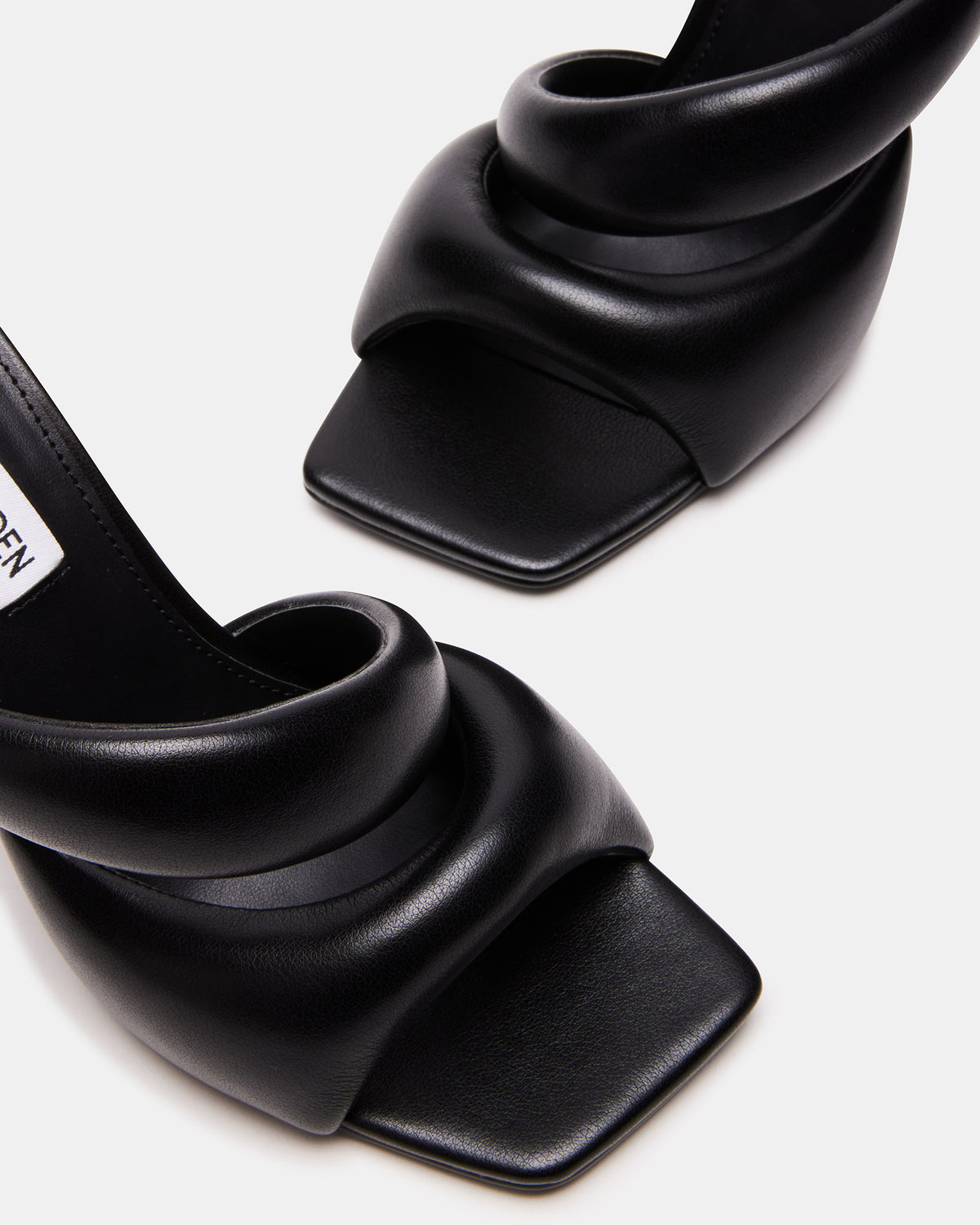 KLOSS Black Tubular Square Toe Mule | Women's Heels