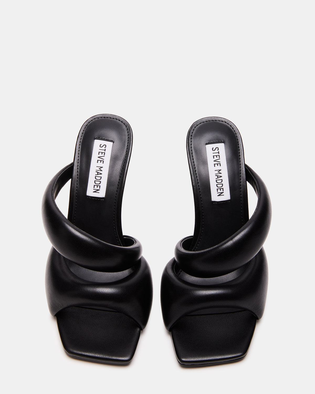 KLOSS Black Tubular Square Toe Mule | Women's Heels