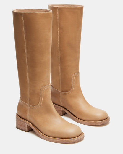 RIGGS Banana Leather Square-Toe Women's Boot