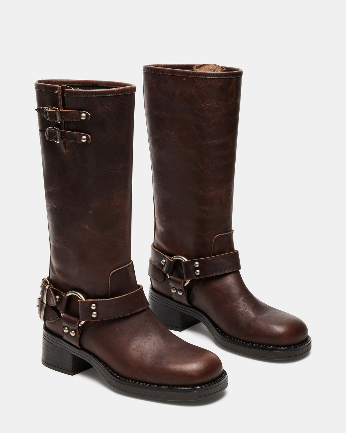 ASTOR Brown Leather Knee-High Boot | Women's Boots