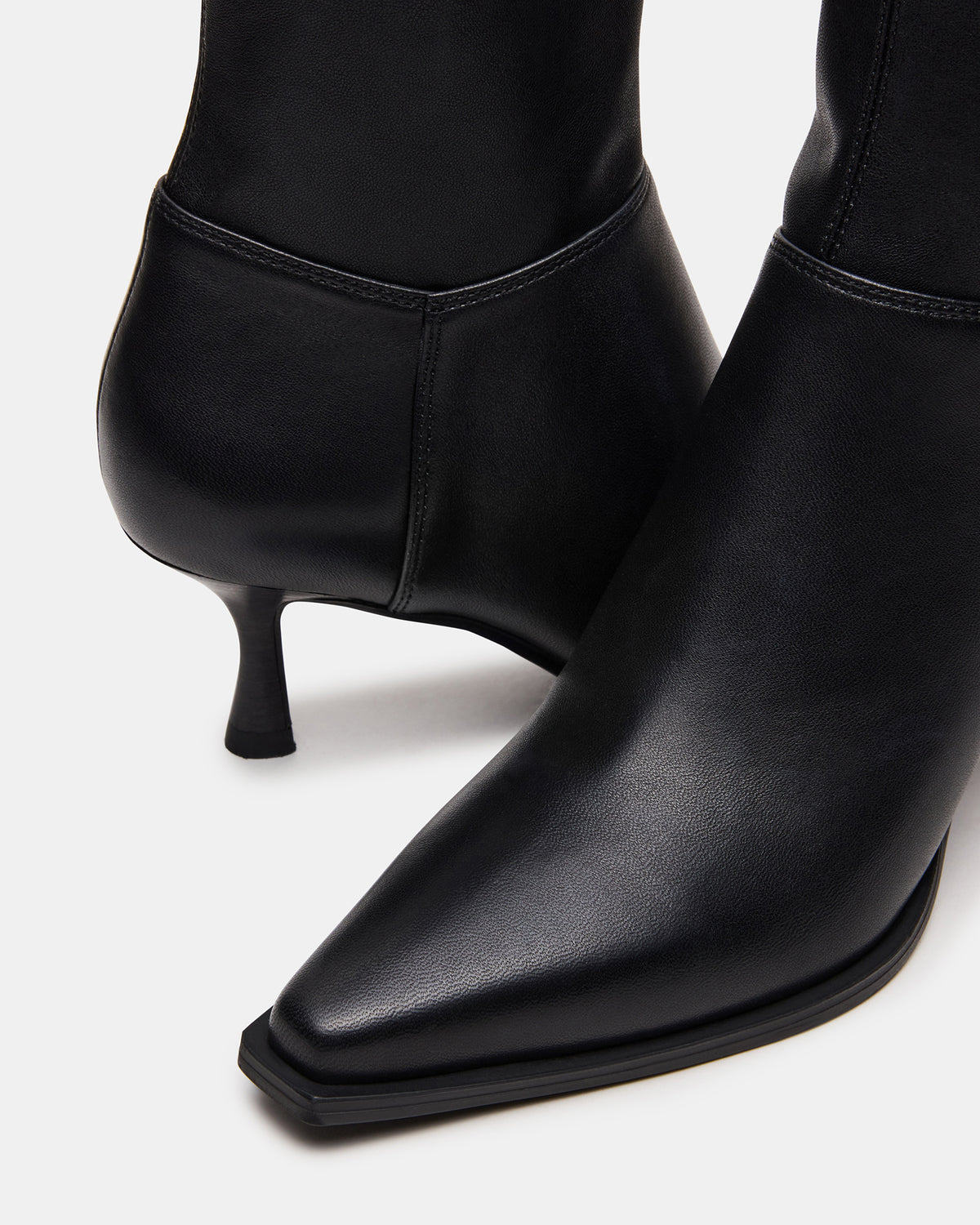 STASIA Black Pointed-Toe Kitten Heel Women's Ankle Boot