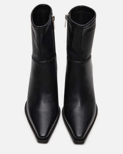 STASIA Black Pointed-Toe Kitten Heel Women's Ankle Boot