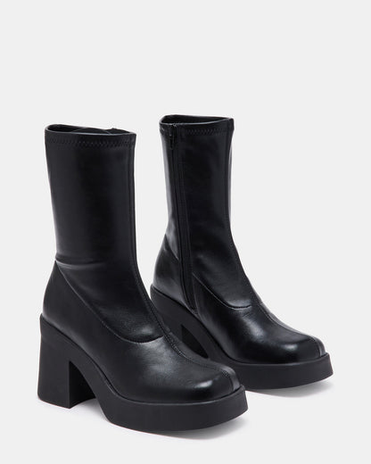 KLAYTON Black Platform Ankle Boot | Women's Booties