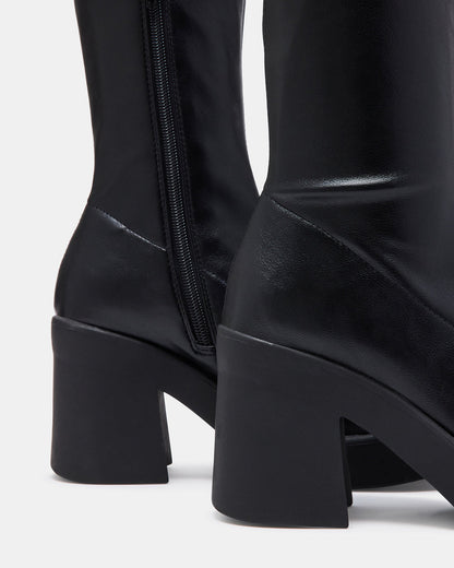 KLAYTON Black Platform Ankle Boot | Women's Booties