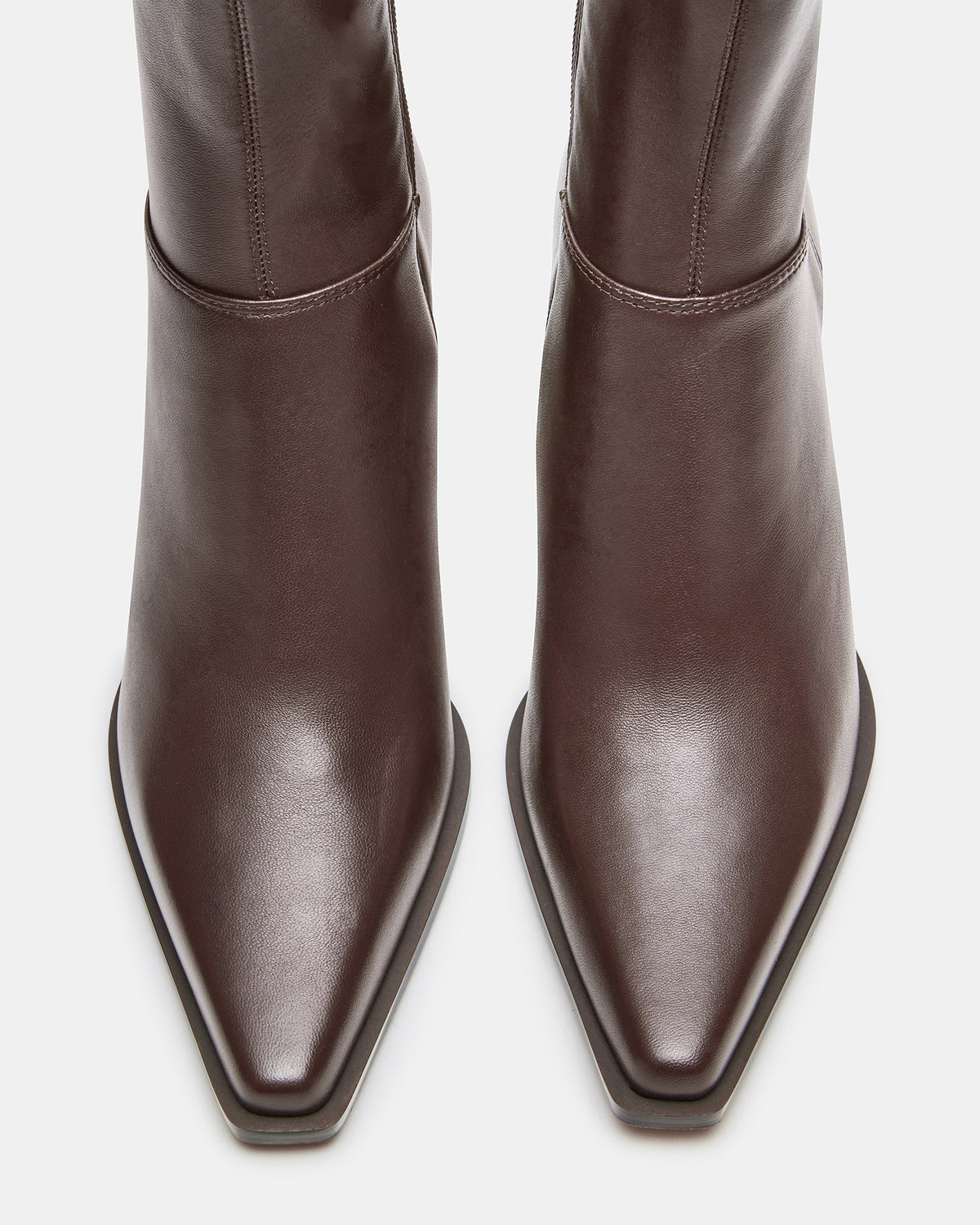 STASIA Brown Pointed-Toe Kitten Heel Women's Ankle Boot