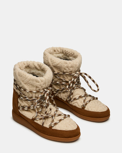 WYSTAN Taupe Multi Lace-Up Women's Ankle Boot