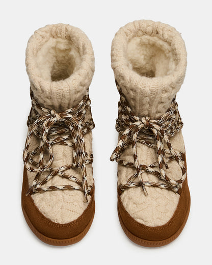 WYSTAN Taupe Multi Lace-Up Women's Ankle Boot