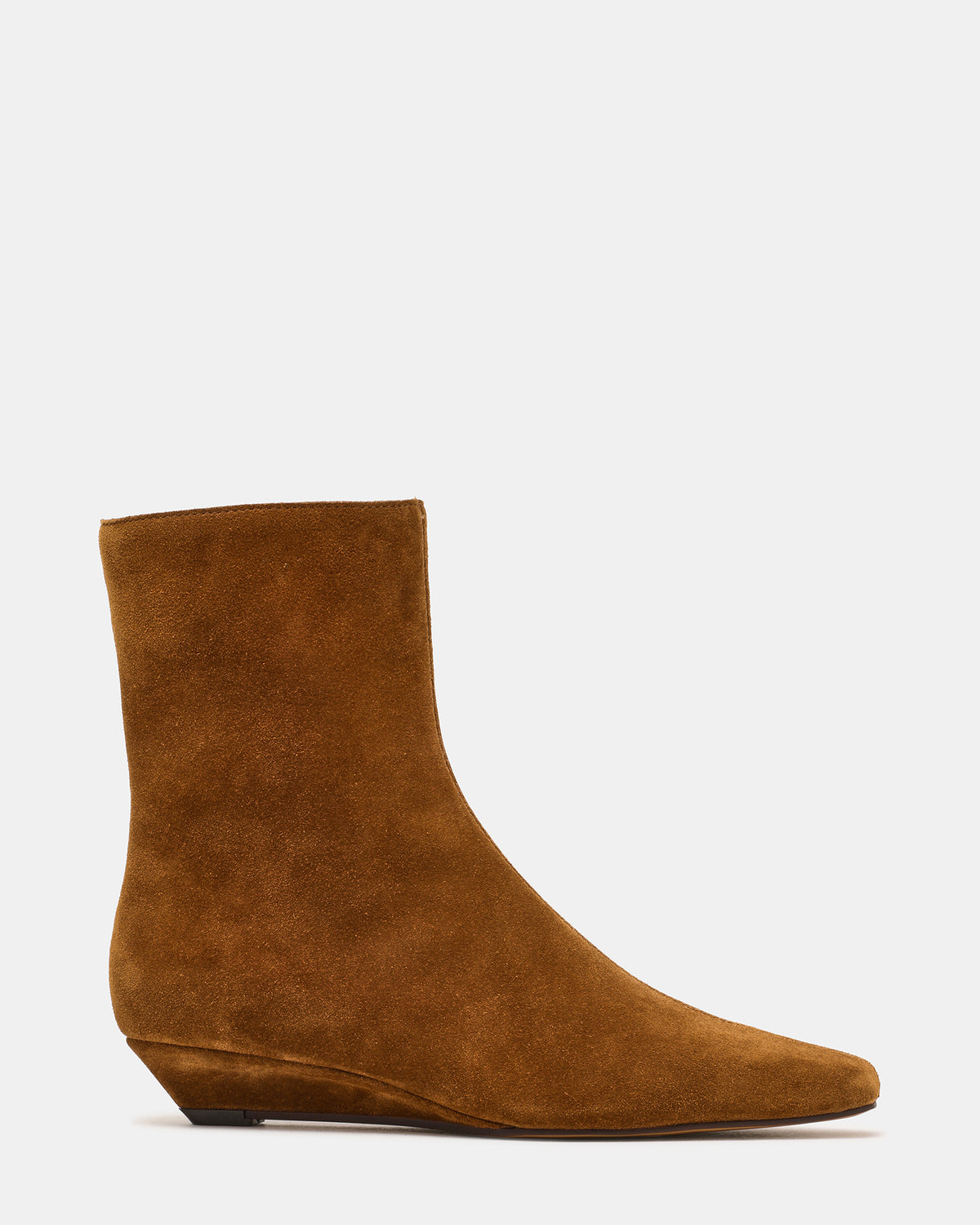 FLAIRE Sand Suede Square-Toe Wedge Bootie Women's Ankle Boot