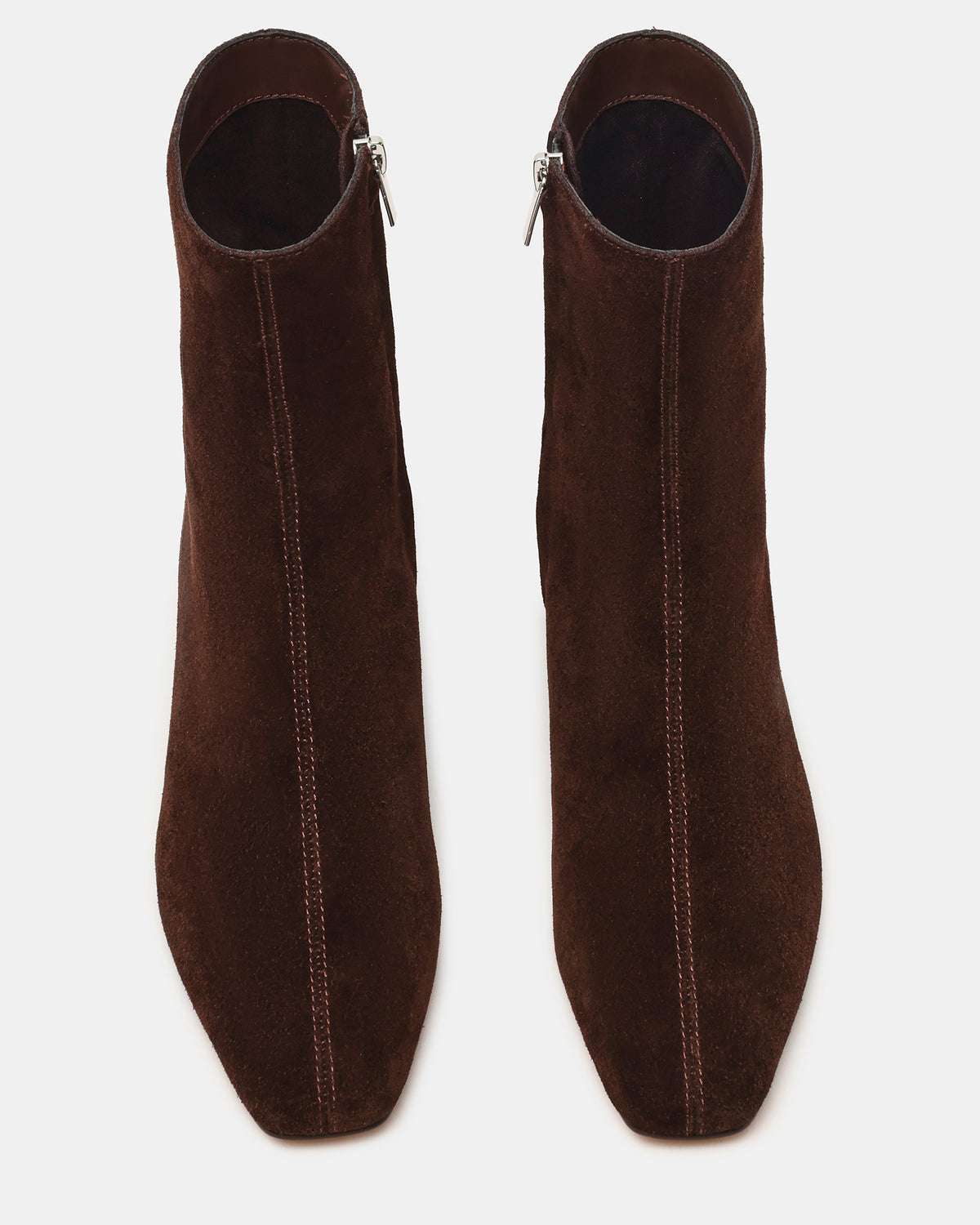 FLAIRE Brown Suede Square-Toe Wedge Bootie Women's Ankle Boot