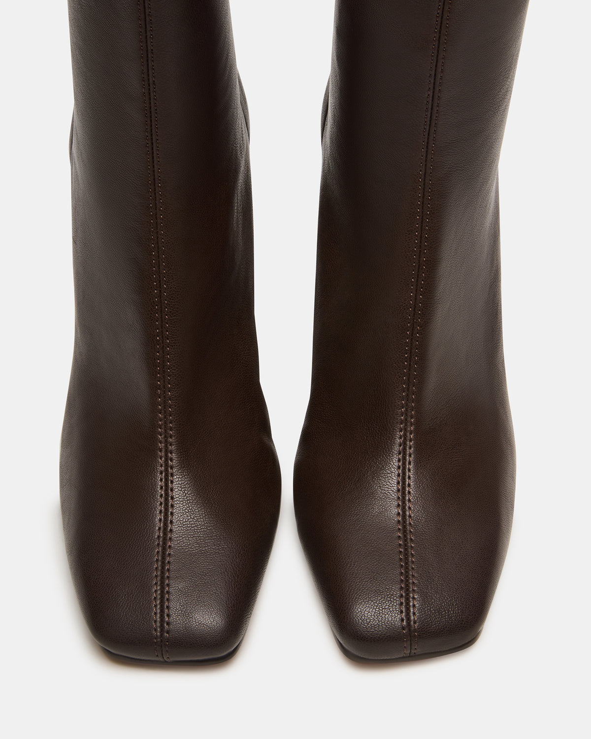KHELAN Brown Square-Toe Heeled Women's Ankle Boot