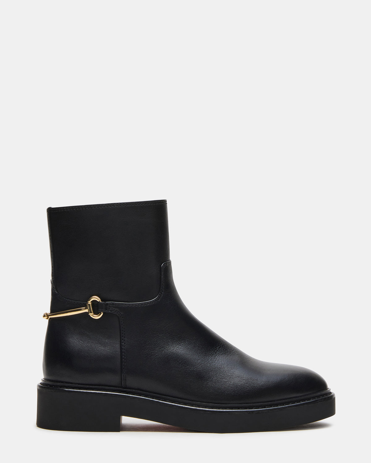 DIABLO Black Leather Women's Ankle Boot