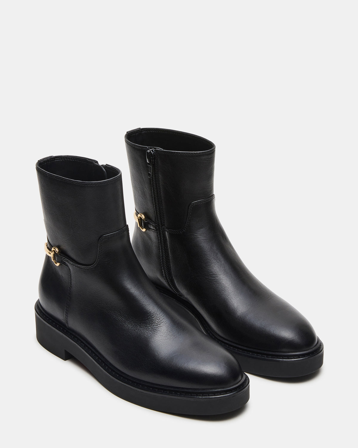 DIABLO Black Leather Women's Ankle Boot