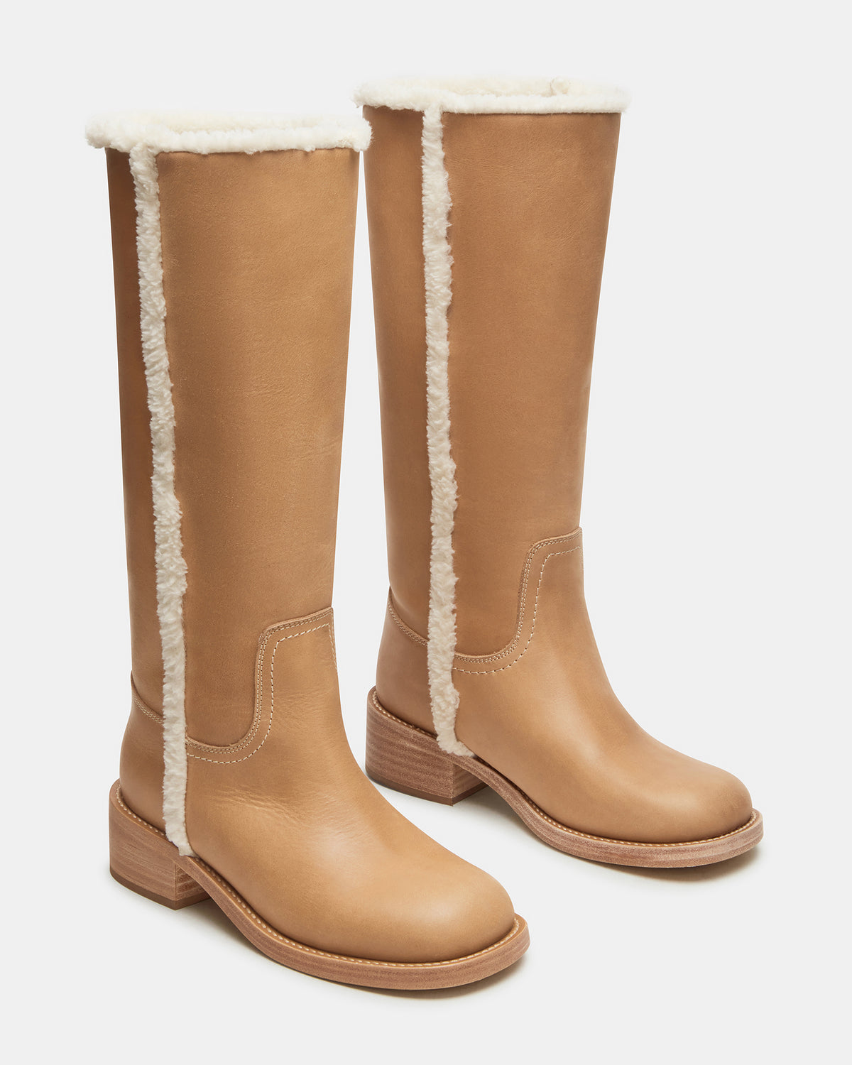 RIGGS Faux Fur Banana Leather Square-Toe Women's Boot