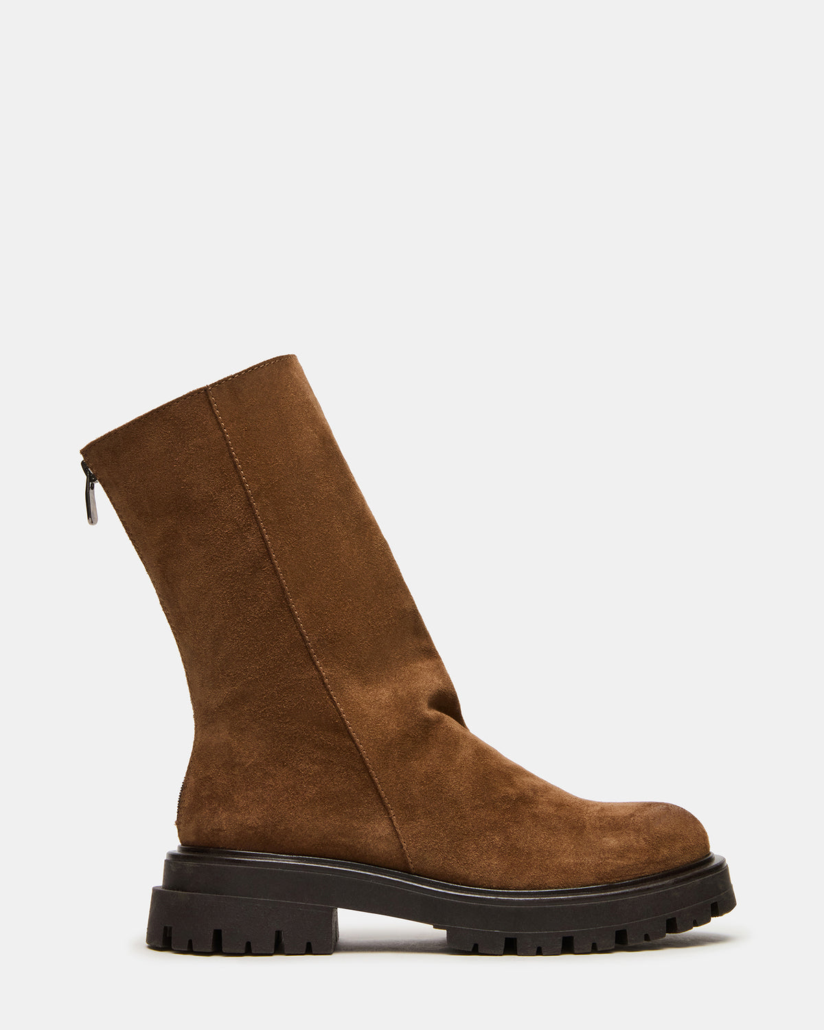 LAMI Dark Taupe Suede Lug Sole Women's Ankle Boot