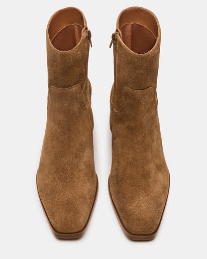 DANEY Taupe Suede Square-Toe Women's Ankle Boot