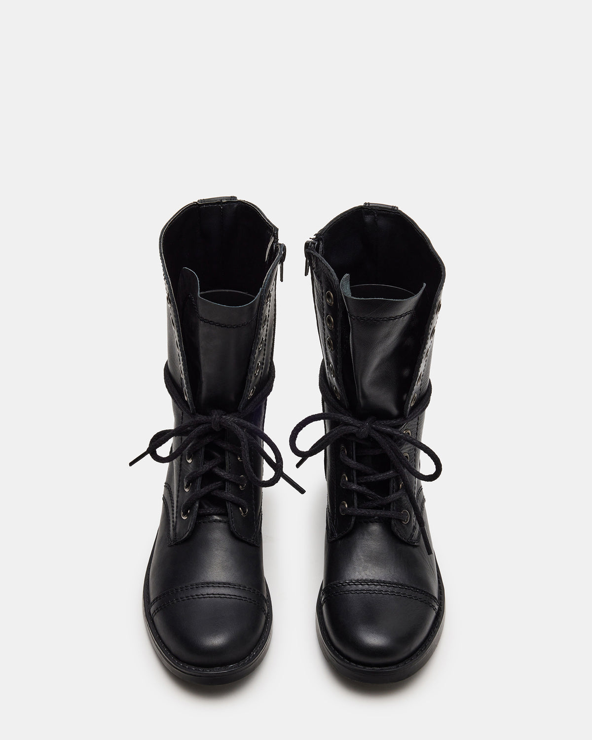 TROOPA3.0 Black Leather Women's Moto Combat Ankle Boot