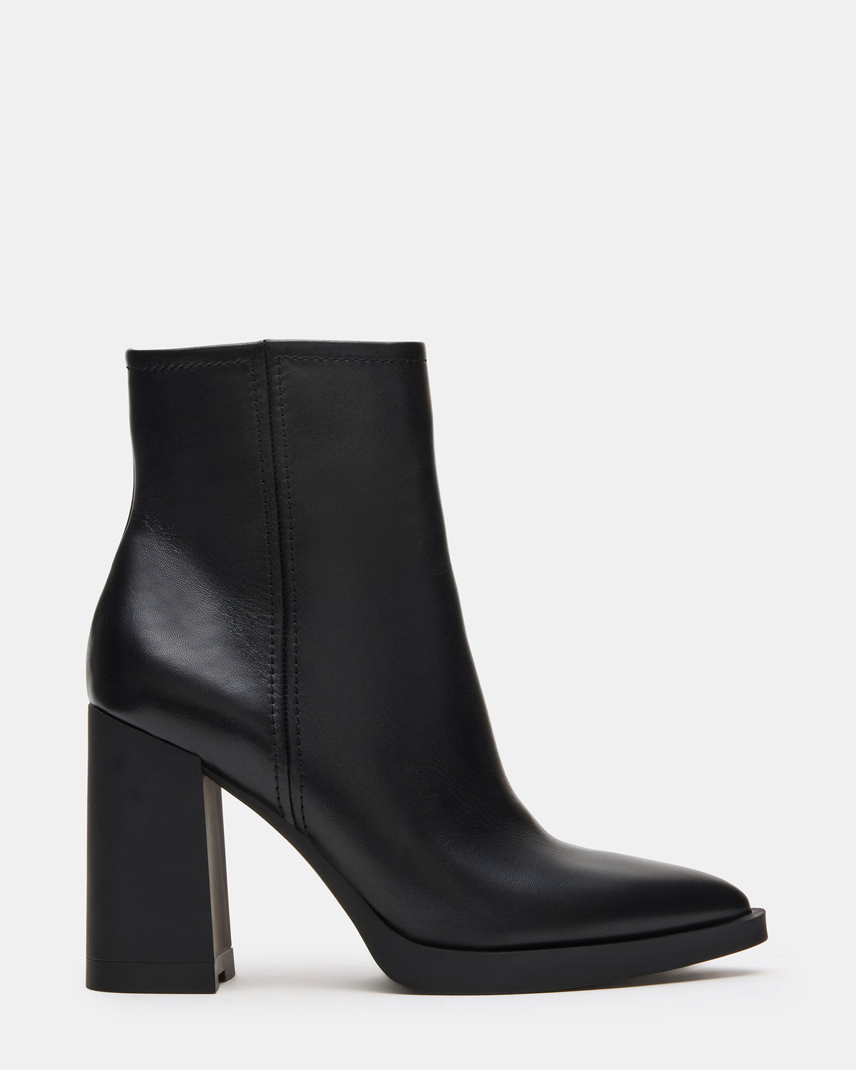 HARDEN Black Leather Women's Pointed-Toe Ankle Boot
