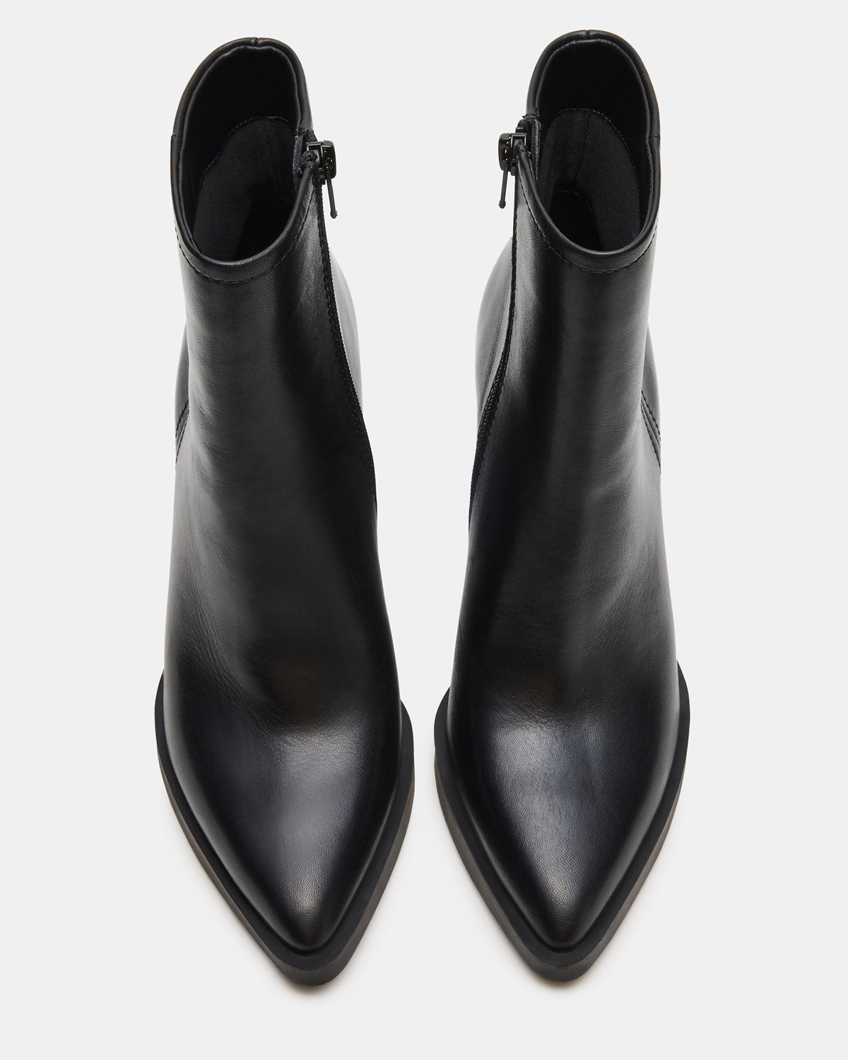 HARDEN Black Leather Women's Pointed-Toe Ankle Boot