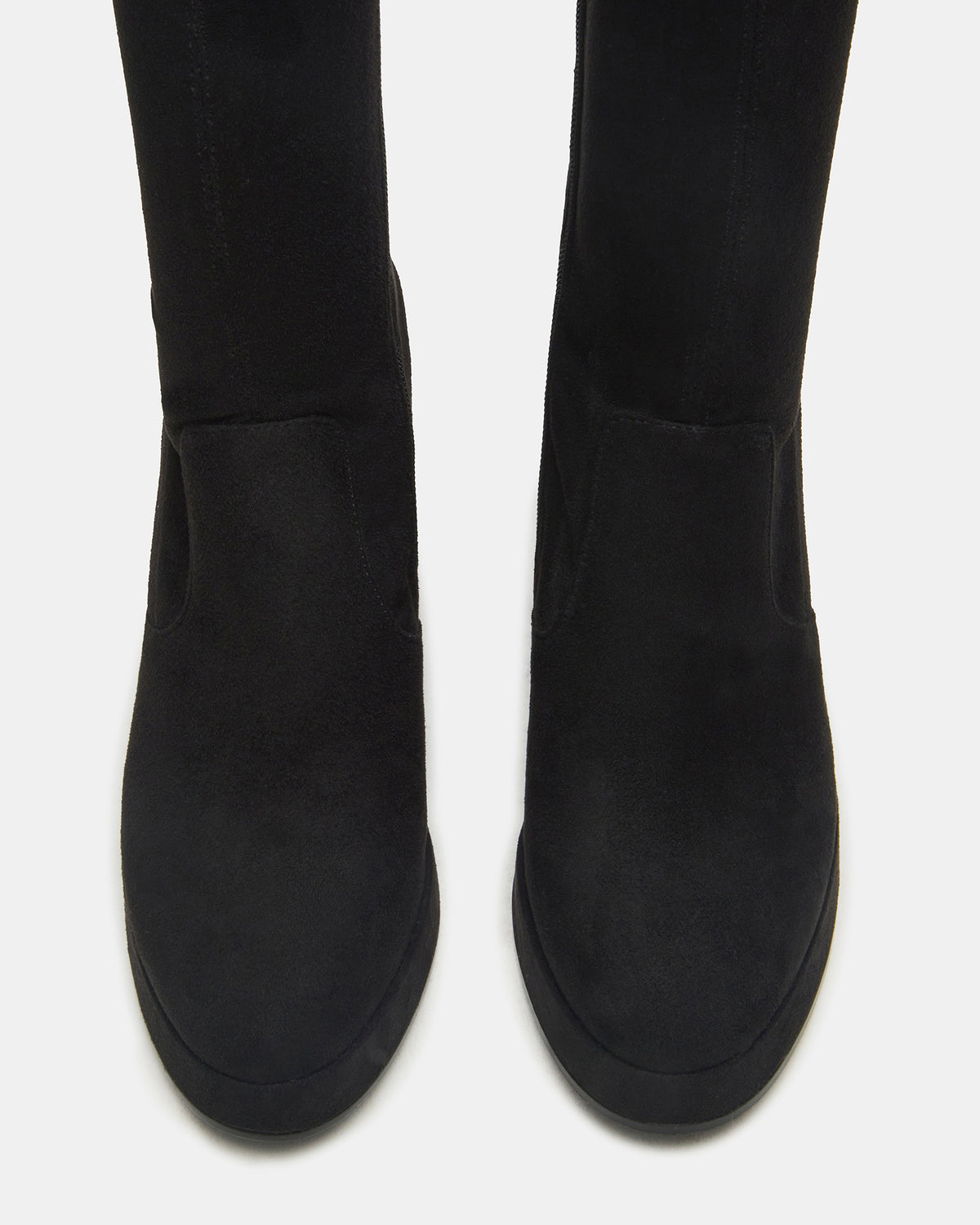 TWAIN Black Knee-High Block Heel Women's Boot