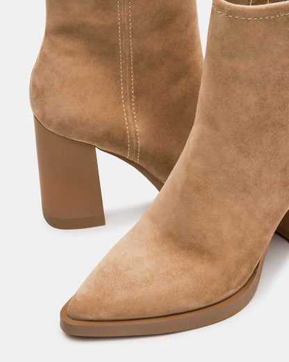 HARDEN Sand Suede Women's Pointed-Toe Ankle Boot
