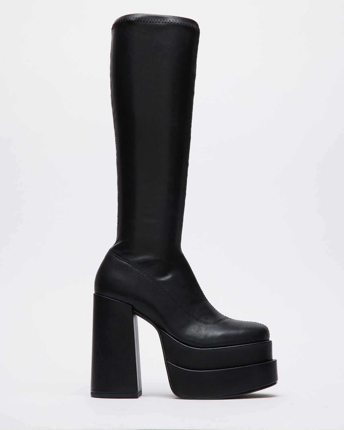 CYPRESS Black Women's Platform Vegan Leather Boots