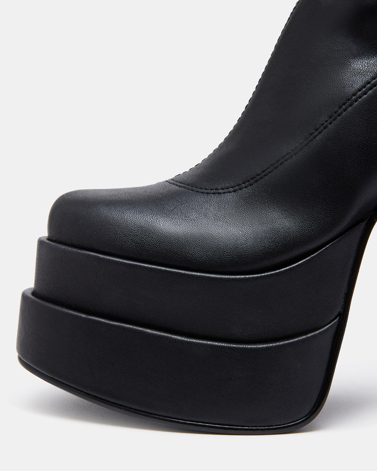 CYPRESS Black Women's Platform Vegan Leather Boots